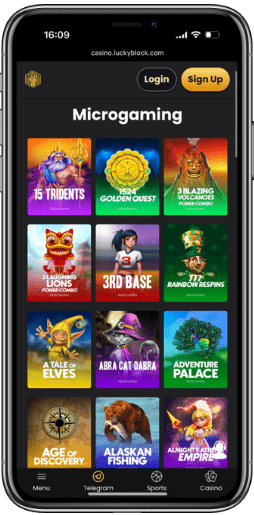 Grey Rock Online Casino mobile interface